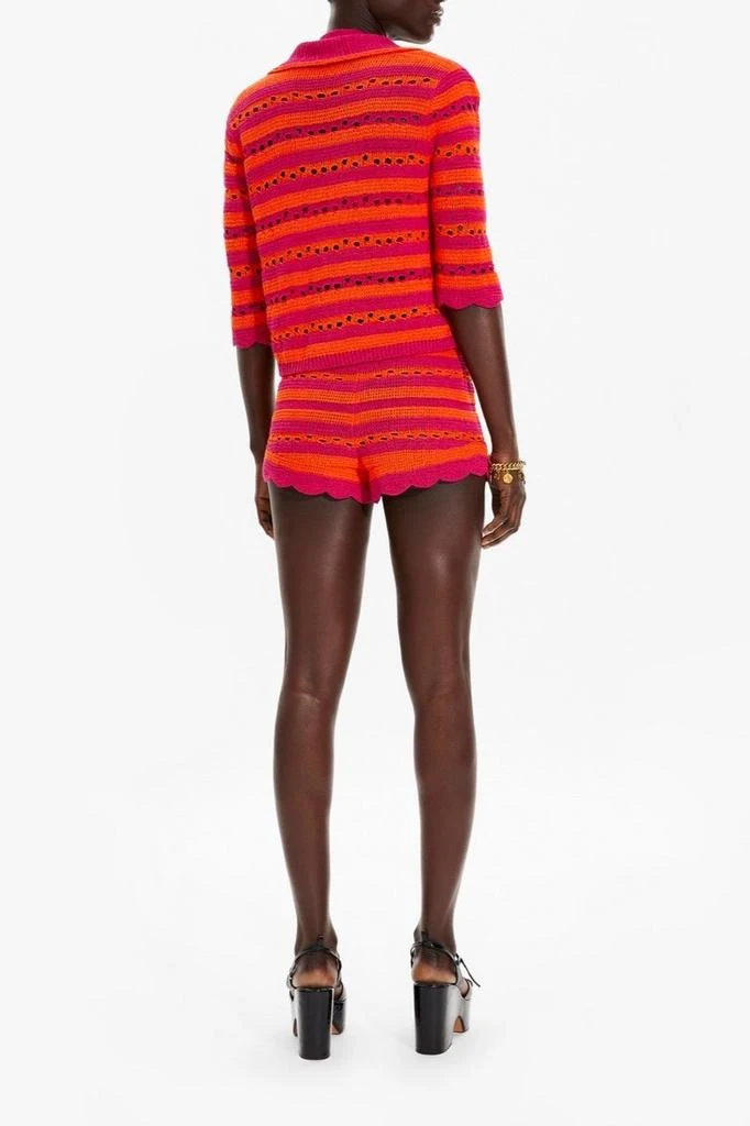 SONIA RYKIEL Pull - Raye Fuchsia Et Corail - Femme 3