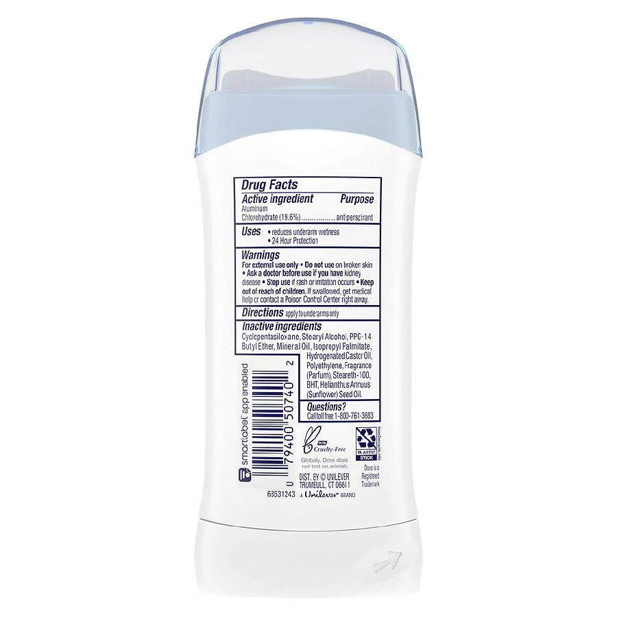 Dove Antiperspirant Deodorant Stick, Sensitive Sensitive Skin 2