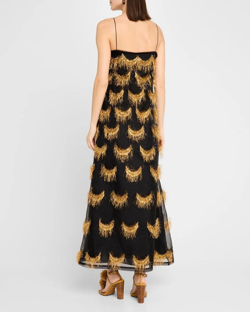 Ulla Johnson Orianne Metallic Fringe Dress 3