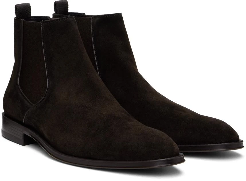 Hugo Boss Brown Leather Chelsea Boots 4