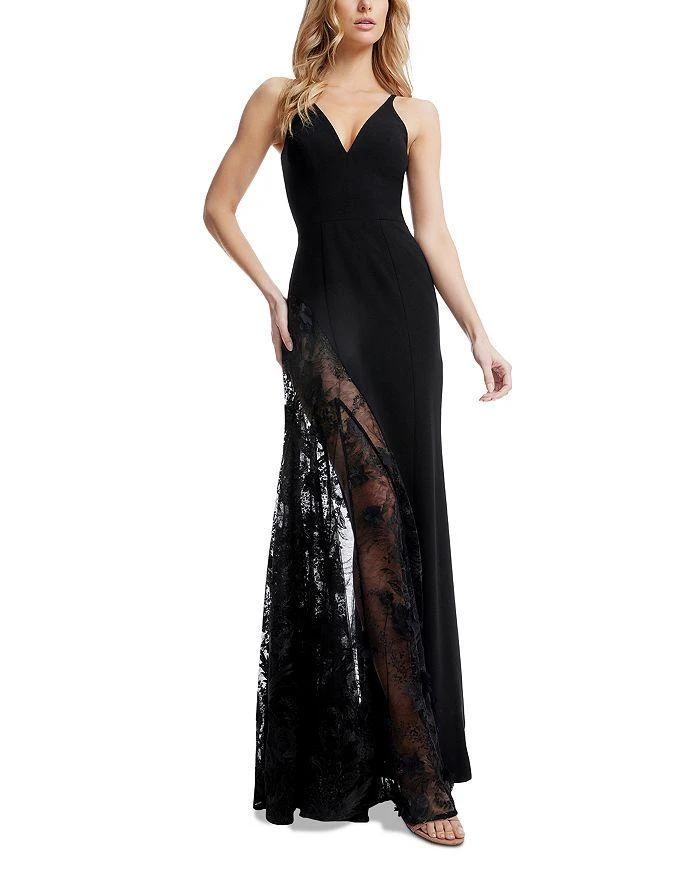 Dress The Population Gianna Lace Inset Gown 1