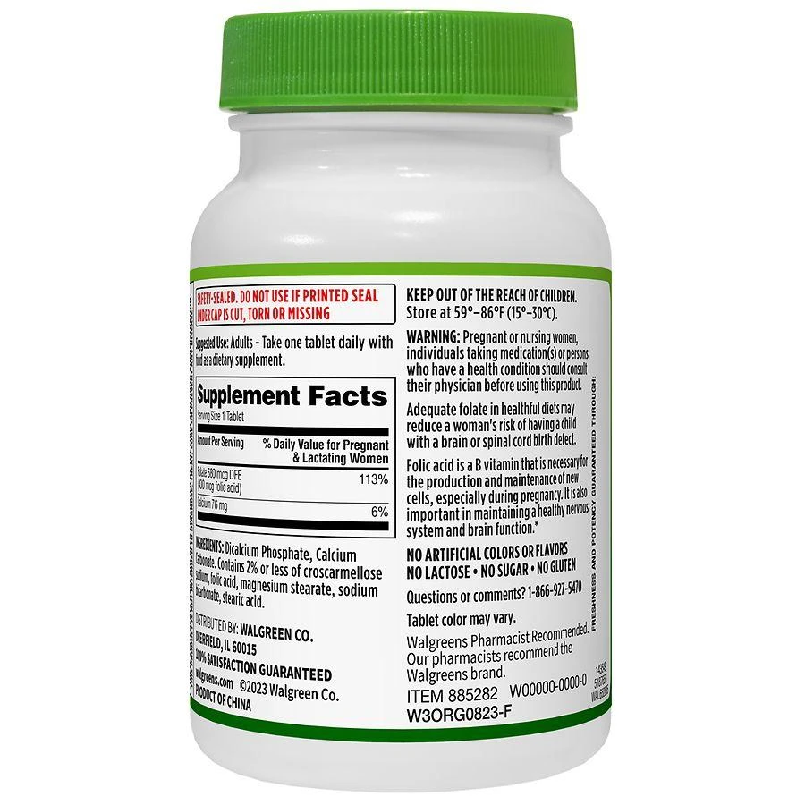 Walgreens Folic Acid 400 mcg 2