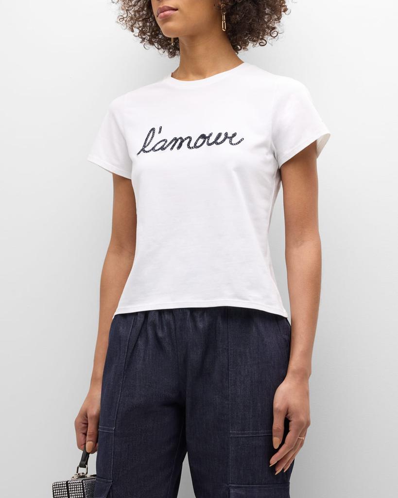 Cinq a Sept Bella L'amour Short-Sleeve Cotton T-Shirt