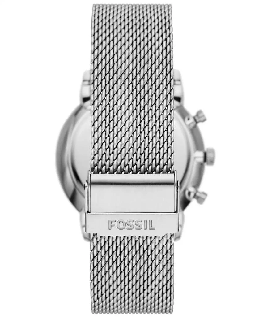 Fossil Men's Neutra Chronograph Silver-Tone Stainless Steel Mesh Watch 44mm and Bracelet Box Gift Set 3