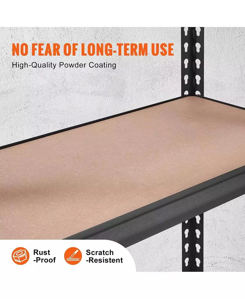 Mecale 5-Tier Storage Shelving Unit, Adjustable, 2000-Lb Capacity, 35"L x 18"W x 71"H, Heavy-Duty Utility Rack 6