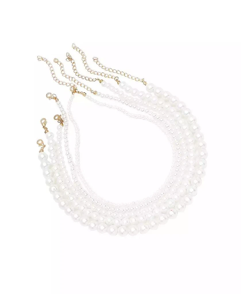 SOHI Women
s Silver Snowball Multi-Layered Necklace