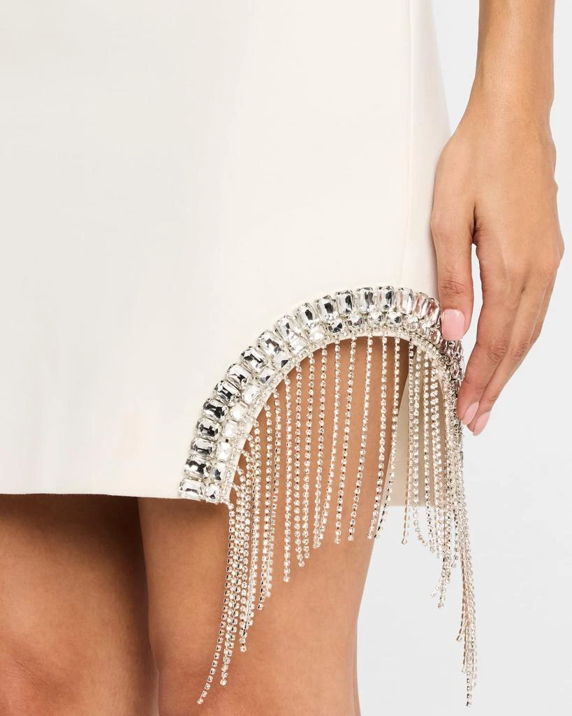 Cinq a Sept Sammy Strapless Rhinestone Fringe Mini Dress 5