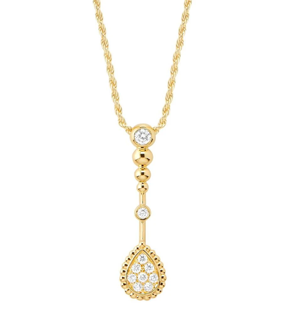 Boucheron Yellow Gold and Diamond Serpent Bohème Pendant Necklace 1