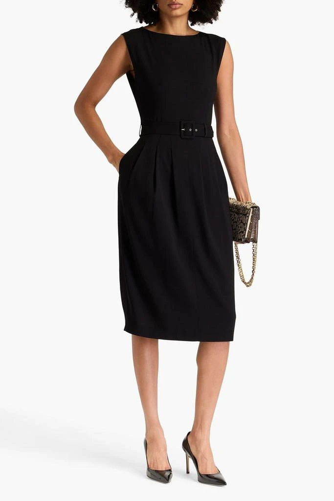Alberta Ferretti Pleated crepe midi dress 2