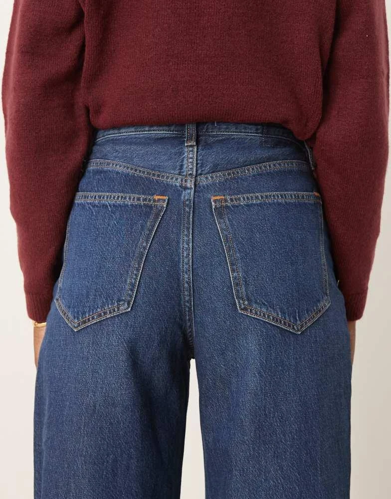 Abercrombie & Fitch Abercrombie & Fitch high rise cropped wide leg jean in blue wash 4
