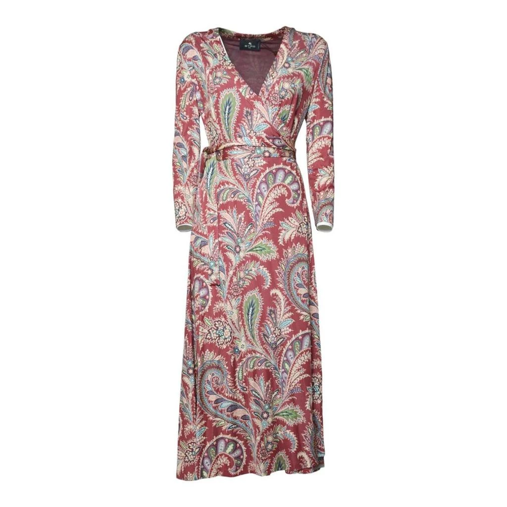 ETRO Etro V-Neck Paisley-Print Midi Dress 1