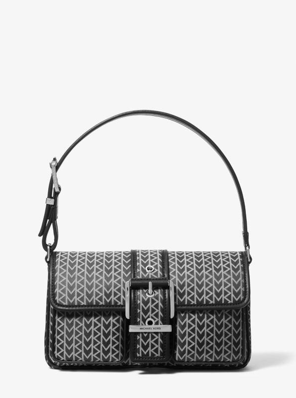 undefined Colby Medium MK2000 Logo Jacquard Shoulder Bag
