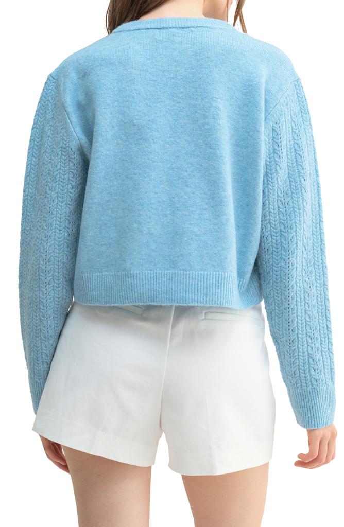 ALL IN FAVOR Tie Front Cable Cardigan