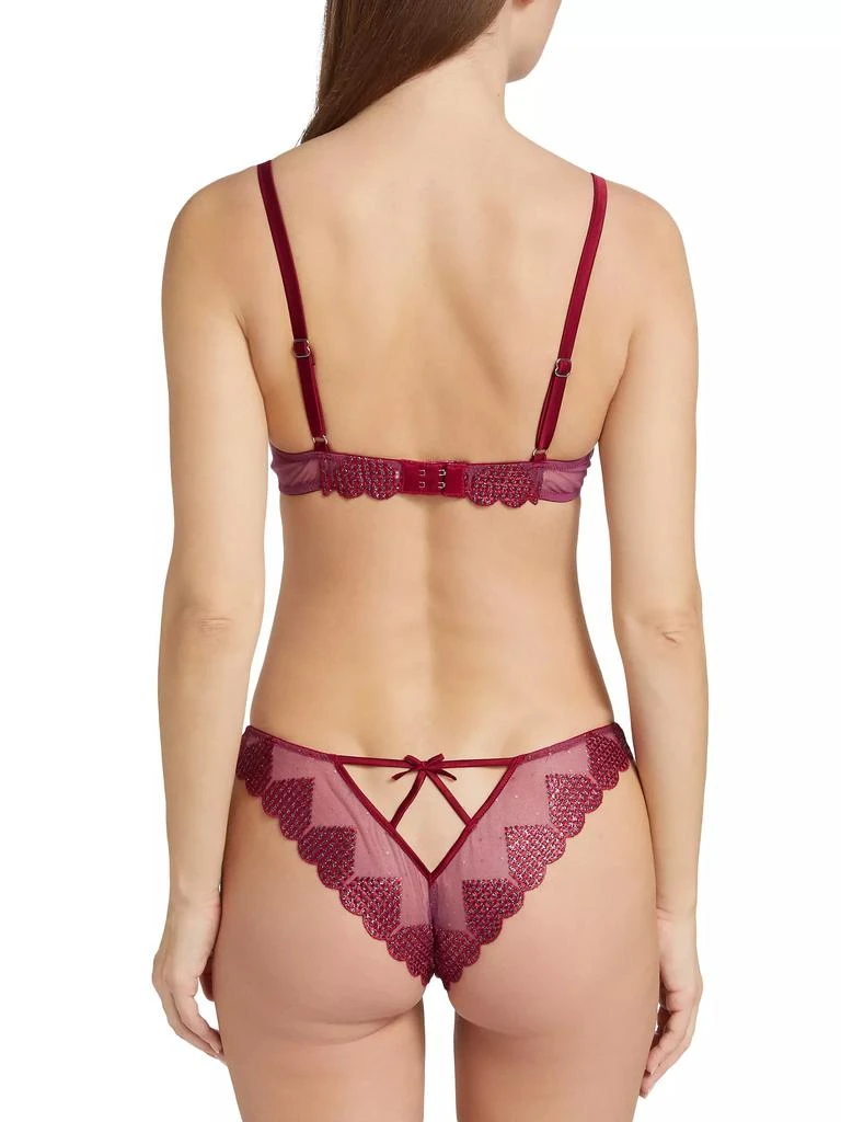 Fleur du Mal Heart Embroidery Demi Bra 4