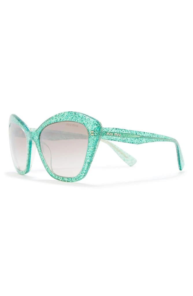 Miu Miu Logo 55mm Tinted Irregular Sunglasses 2