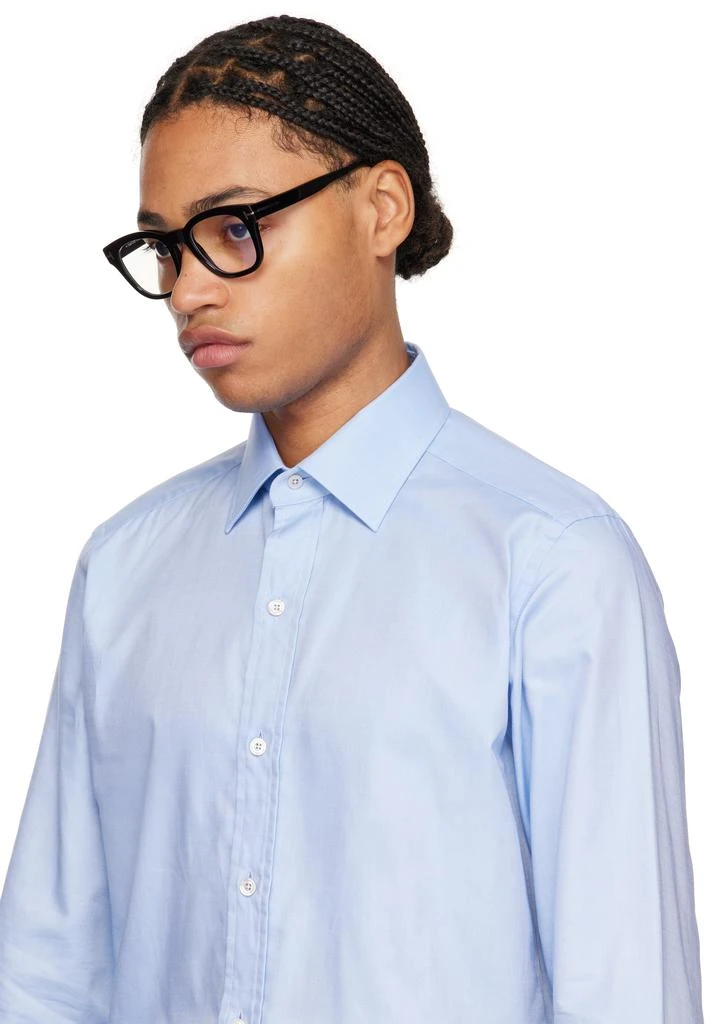 Tom Ford Black Blue Block Soft Square Glasses 4
