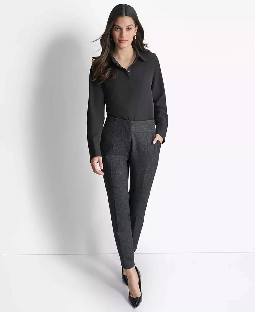DKNY Women's High-Rise Slim-Leg Ankle Trousers 4