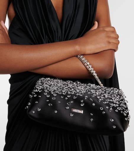 Aquazzura Constellation Mini satin top-handle bag 2