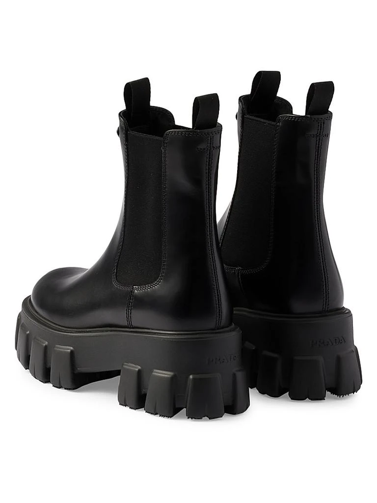 Prada Monolith Brushed Leather Chelsea Boots 4