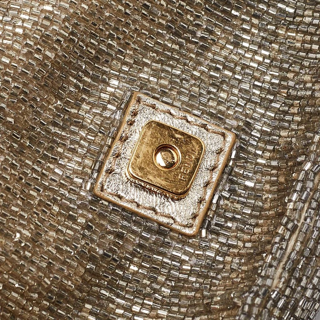 Fendi Fendi Metallic Beaded Micro Baguette Bag 6
