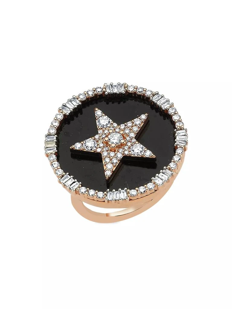 Bee Goddess Star Light Sirius 14K Rose Gold, 1.43 TCW Diamond, &amp; Enamel Ring 1
