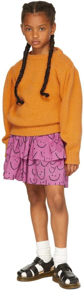 maed for mini Kids Orange Apricot Alnu Sweater 1