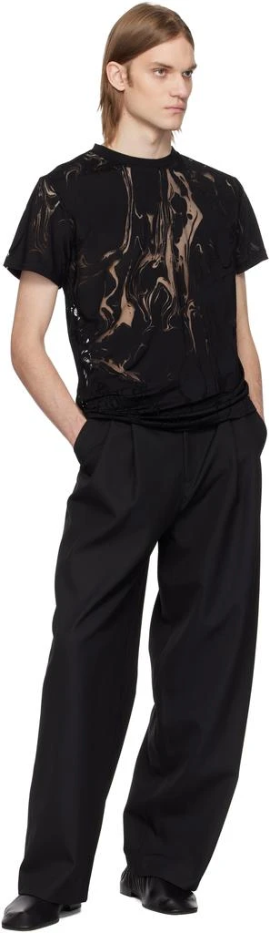 LGN Louis Gabriel Nouchi Black Marbled Jersey T-shirt 4