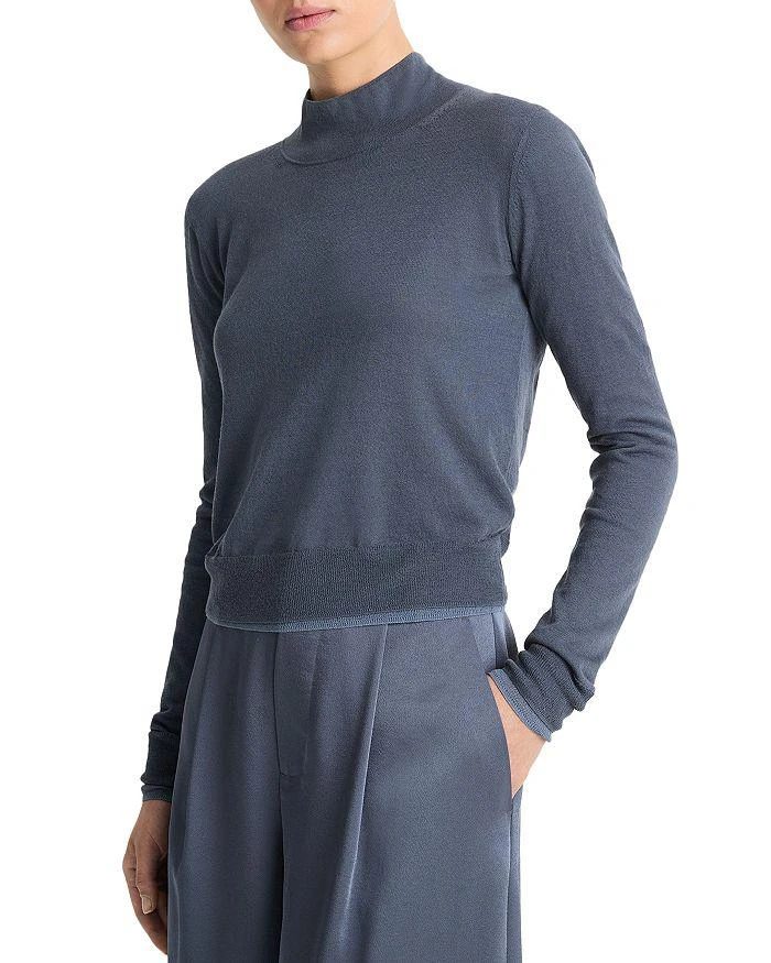 Vince Double Layer Mock Neck Sweater 1