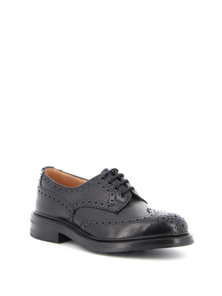 TRICKER'S Bourton Derby Shoes In Black Calf Leather