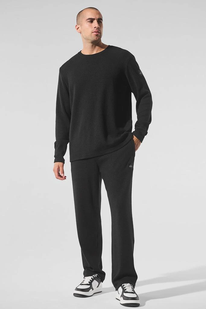 Alo Elevate Waffle Long Sleeve Crew - Black 4