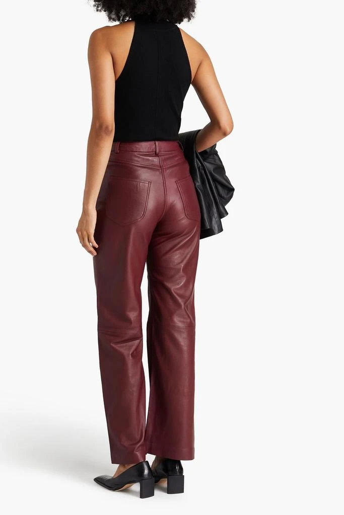 MUUBAA Leather straight-leg pants 3