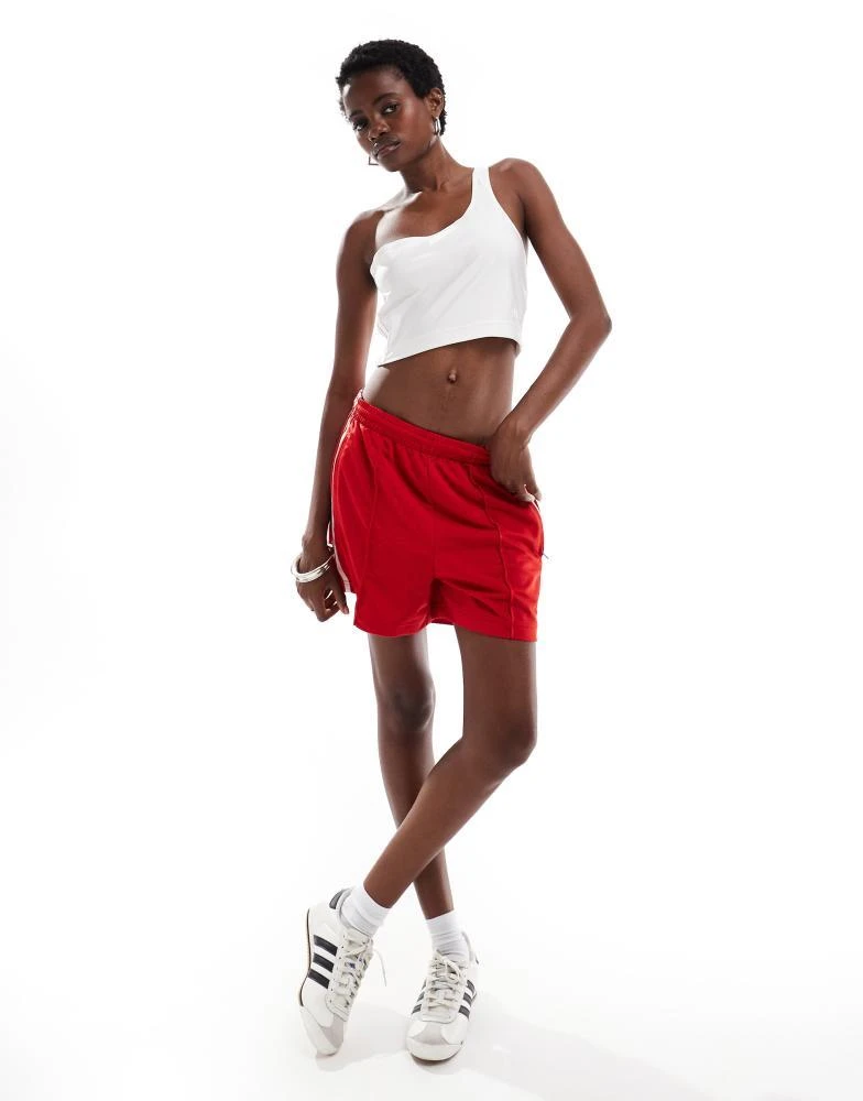 Adidas adidas Originals spandex asymmetric crop top in white 3
