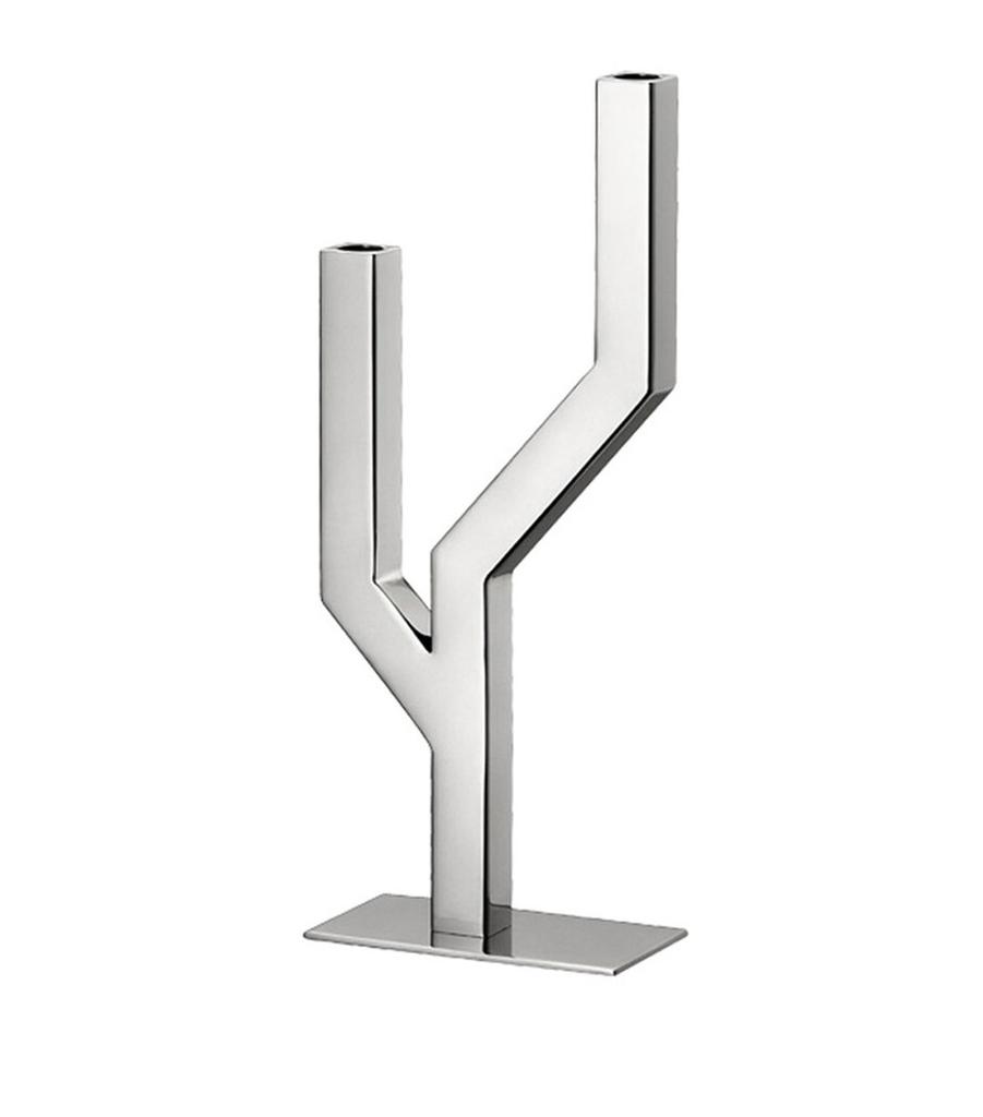 Christofle Arborescence Stainless Steel Candelabra