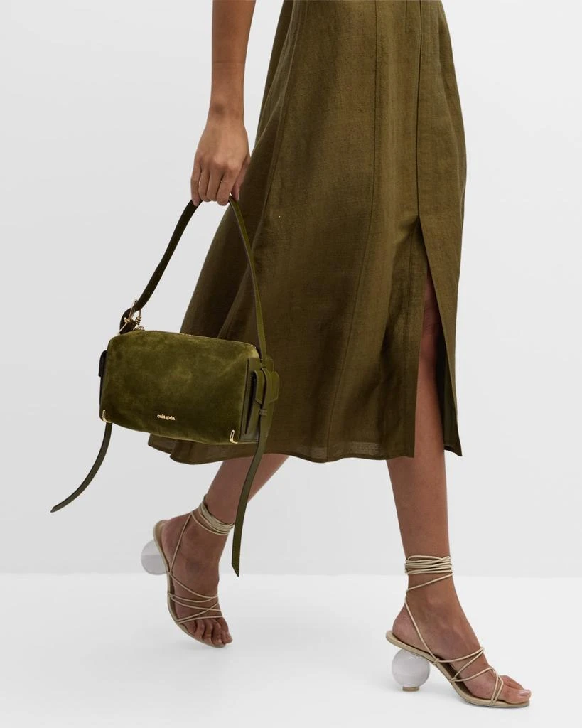 Cult Gaia Natasha Zip Suede & Leather Shoulder Bag 2