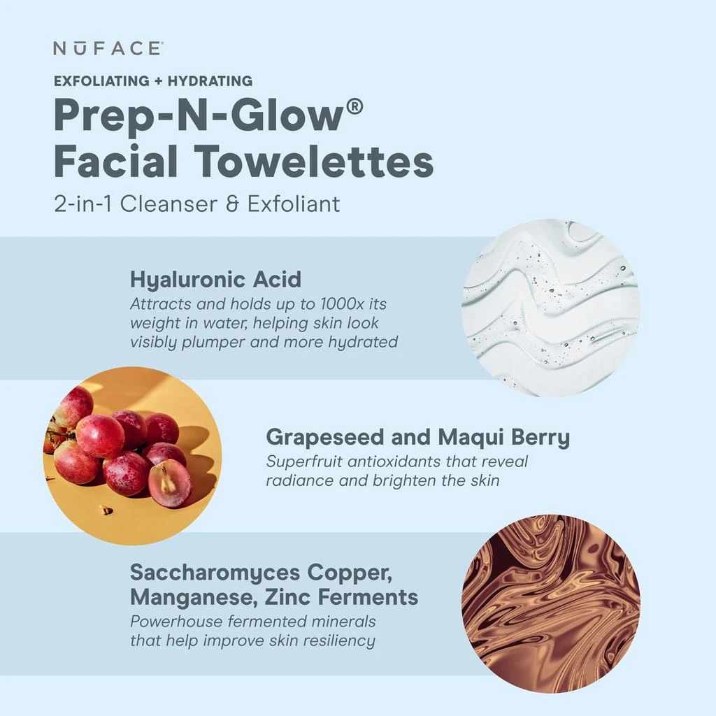 NuFACE NuFACE Prep-N-Glow Facial Towelette 6