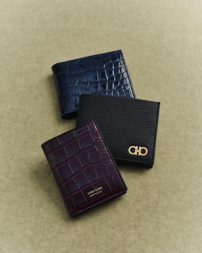 Abas Men's Glazed Alligator Bifold Wallet; Monogram Available