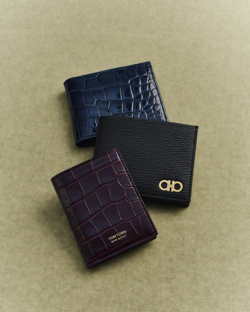 Abas Men's Glazed Alligator Bifold Wallet; Monogram Available 2