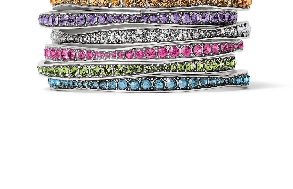 Brighton Women's Light Hearted Crystal Bangle In Topaz 2