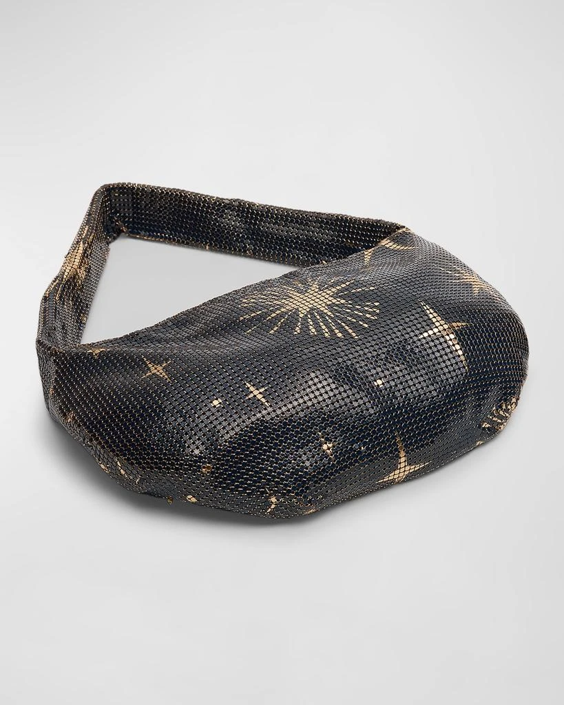 Whiting 
Davis Diana Star-Print Mesh Hobo Bag 7