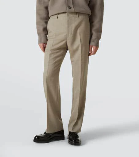 AMI Virgin wool canvas straight pants 3