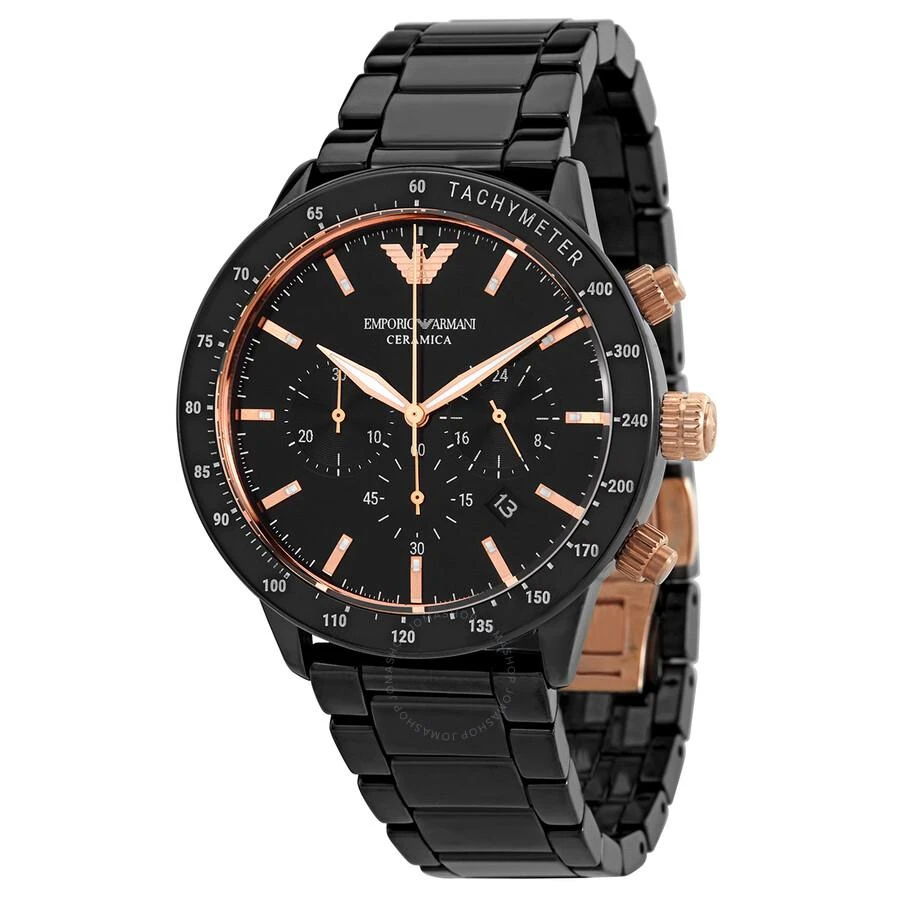 Emporio Armani Chronograph Quartz Black Dial Men's Watch AR70002 1