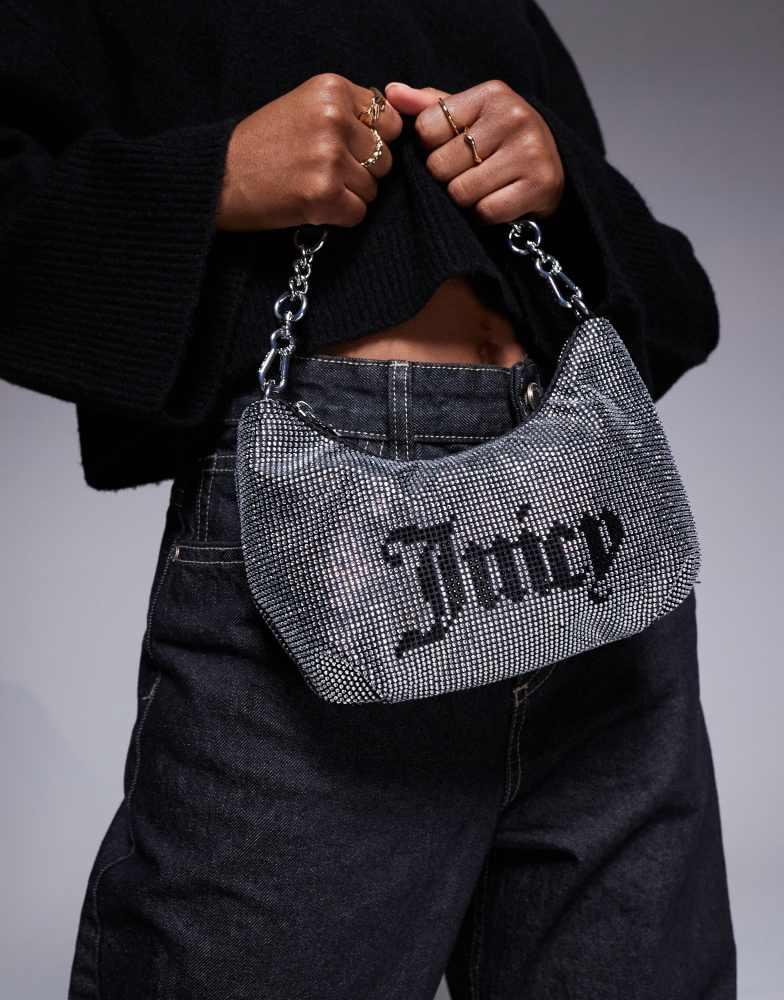 可愛い&お洒落 JUICY COUTURE ベロア Diamante バッグ NEW! NWT JUICY COUTURE Velour Juicy Beach Couture Tote in