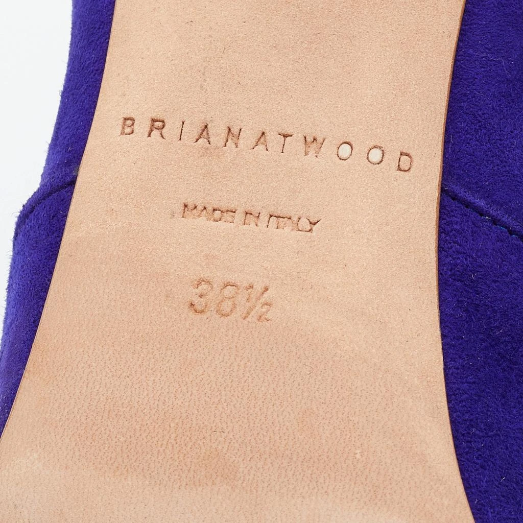 Brian Atwood Brian Atwood Purple Suede Lace up Booties Size 38.5 8