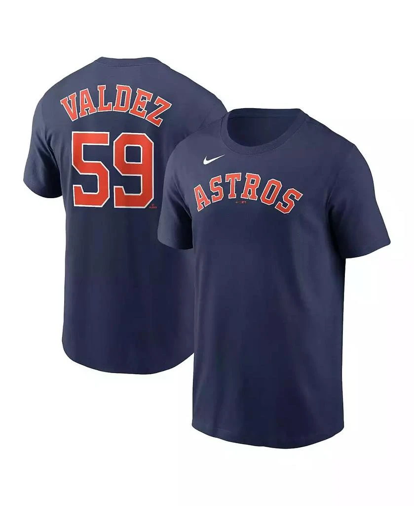 NIKE Men's Framber Valdez Navy Houston Astros Player Name and Number T-shirt 1