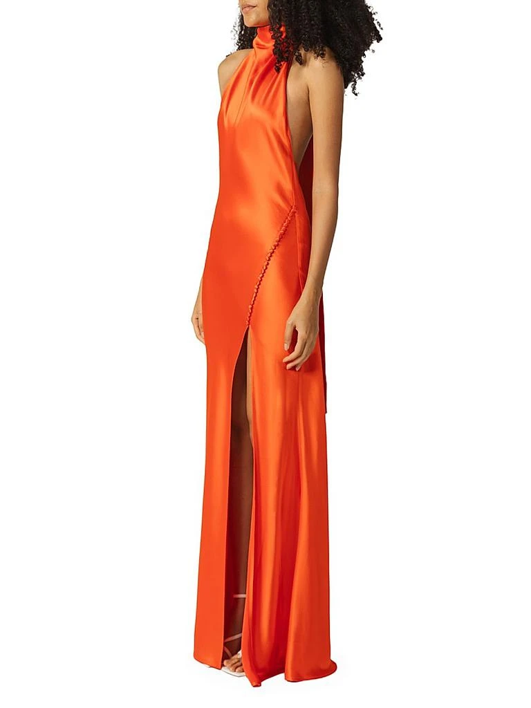 SAU LEE Penelope Satin Halterneck Gown 4