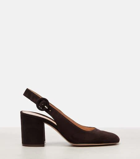 Gianvito Rossi Suede slingback pumps 4
