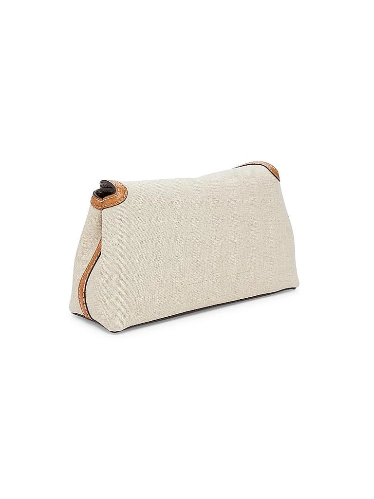 Totême T-Lock Canvas & Leather Clutch 5