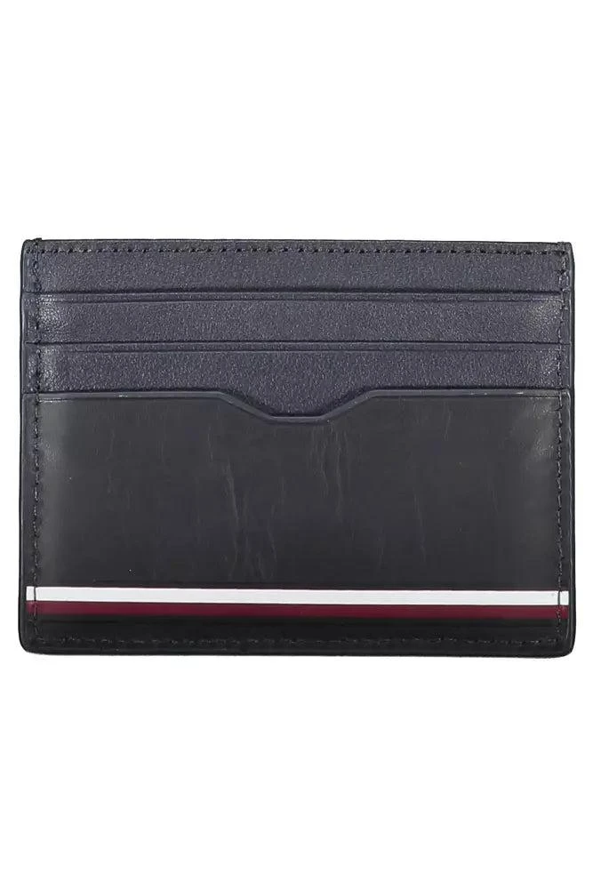 Tommy Hilfiger Elegant Blue Leather Card Holder 2