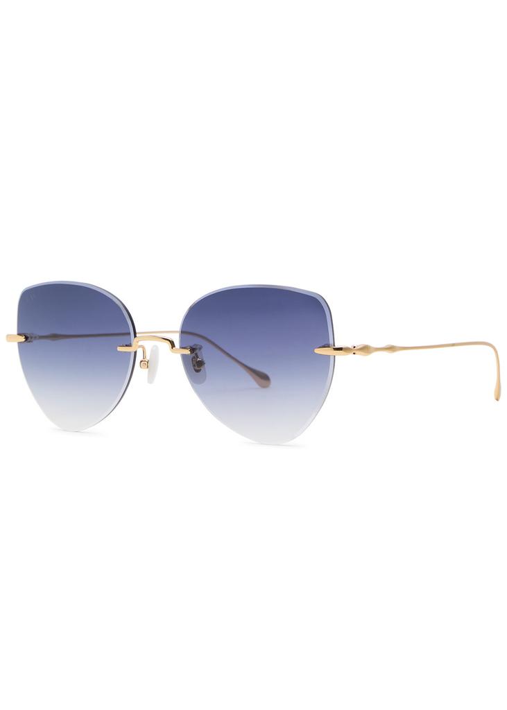 FOR ART'S SAKE Fifi 18kt gold-plated cat-eye sunglasses