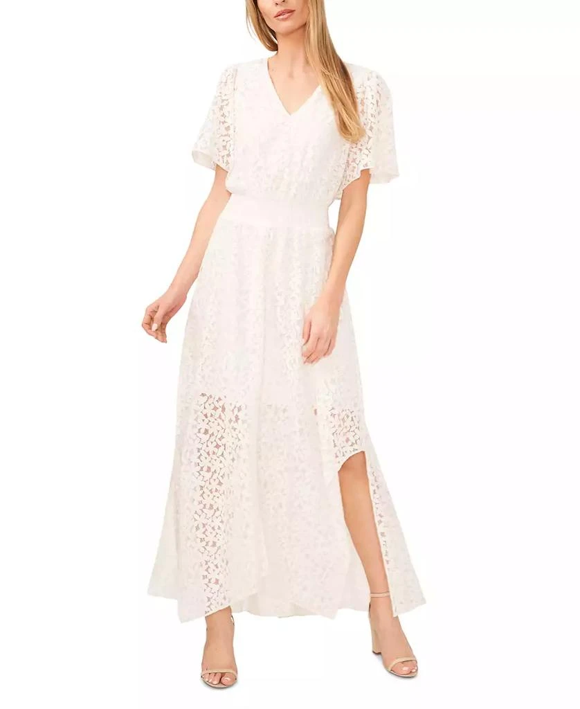 brocade and lace dress Allison Ivory Brocade Gown Teuta Matoshi